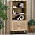 Padstow Oak and Rattan Bookcase