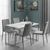 Scala White Marble Effect and Chrome 4 Seater Dining Table