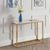 Scala White Marble Effect and Gold 100cm Console Table