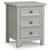Maine Grey 3 Drawer Bedside Cabinet