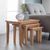 Cleo Oak Nest of 3 Tables