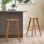 2 x Mulu Natural Wooden Barstool