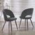 2 x Ella Onyx Dark Grey Fabric Dining Chair