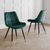 2 x Hadid Green Velvet Fabric Dining Chair