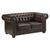 Chesterfield Antique Brown 2 Seater Sofa