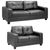 Jerry Black 3+2 Seater Sofa Set