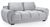 Azzuro Grey Velvet Fabric 2 Seater Sofa