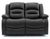 Alva Black Faux Leather 2 Seater Electric Recliner Sofa