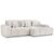 Jacob Cream Fabric Corner Sofa - RHF