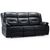 Novie Black Faux Leather 3 Seater Sofa