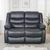 Conrad Black Leather 2 Seater Manual Recliner Sofa