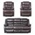 Conrad Brown Leather 3+1+1 Seater Manual Recliner Sofa Set