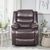Conrad Brown Leather Manual Recliner Armchair