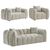 Venice Beige Fabric 3+2+1 Seater Sofa Set