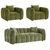 Venice Green Fabric 3+1+1 Seater Sofa Set
