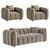 Venice Mocha Fabric 3+1+1 Seater Sofa Set