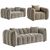 Venice Mocha Fabric 3+2+1 Seater Sofa Set