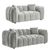 Venice Grey Fabric 3+2 Seater Sofa Set