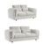 Bari Beige Fabric 3+2 Seater Sofa Set