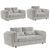 Bari Grey Fabric 3+2+1 Seater Sofa Set