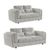 Bari Grey Fabric 3+2 Seater Sofa Set