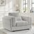Bari Grey Fabric Armchair
