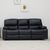 Orla Black Leather 3 Seater Electric Recliner Sofa