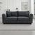 Serena Charcoal Black Fabric 3 Seater Sofa