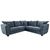 Serena Charcoal Black Fabric Corner Sofa