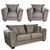 Serena Mocha Brown Fabric 3+1+1 Seater Sofa Set