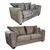 Serena Mocha Brown Fabric 3+2 Seater Sofa Set