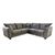 Serena Mocha Brown Fabric Corner Sofa