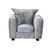Serena Silver Grey Fabric Armchair