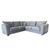 Serena Silver Grey Fabric Corner Sofa