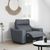 Mayfair Dark Grey Leather Electric Recliner Armchair