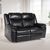 Myra Black Faux Leather 2 Seater Manual Recliner Sofa