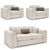 Naples Beige Fabric 3+1+1 Seater Sofa Set
