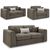 Naples Mocha Fabric 3+2+1 Seater Sofa Set