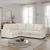 Funk Beige Fabric Corner Sofa - RHF