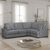 Funk Grey Fabric Corner Sofa - LHF