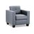 Jerry Grey Faux Leather Armchair
