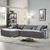 Modena Charcoal Fabric Sofa - LHF