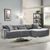 Modena Charcoal Fabric Sofa - RHF