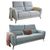 Sorrento Grey Fabric 3+2 Seater Electric Recliner Sofa Set
