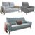 Sorrento Grey Fabric 3+2+1 Seater Electric Recliner Sofa Set