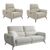 Sorrento Beige Fabric 3+1+1 Seater Electric Recliner Sofa Set