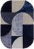 Asiatic Contemporary Design Matrix Oval 74 Indigo Rug - Sizes Available