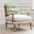Voyage Maison Russet Oak and Linen Shores Printed Florence Armchair