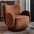 Libra Bingham Soft Caramel Velvet Fabric Swivel Chair