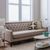 Libra Theodore Dark Taupe Buttoned 3 Seater Sofa